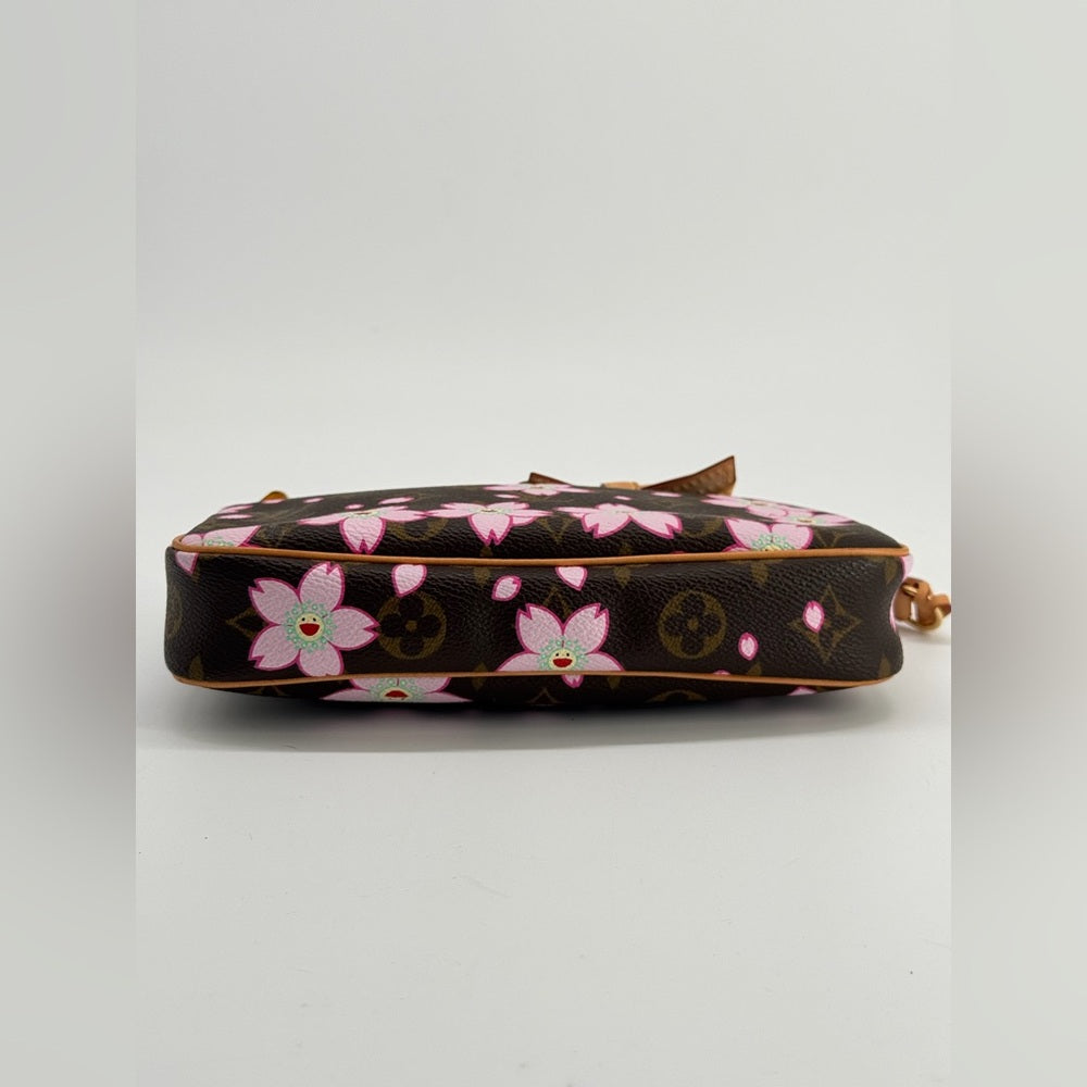 LOUIS VUITTON Takashi Murakami Monogram Cherry Blossom Pochette Bag