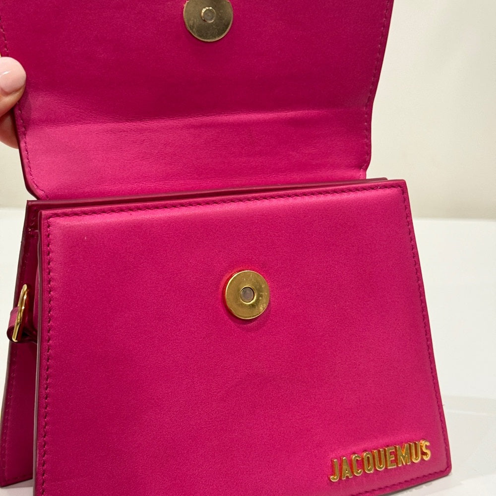Jacquemus Le Chiquito Moyen Top Handle Pink Leather Bag