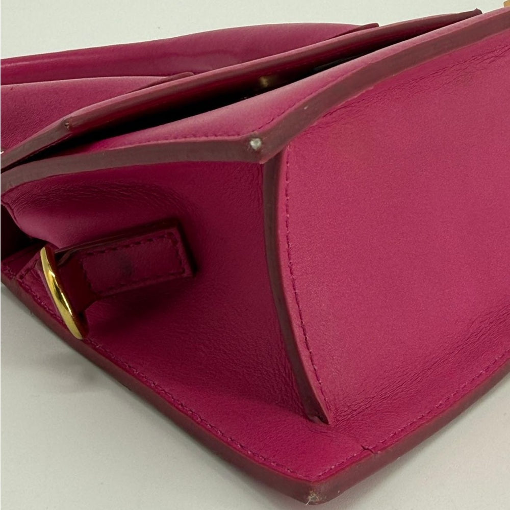 Jacquemus Le Chiquito Moyen Top Handle Pink Leather Bag