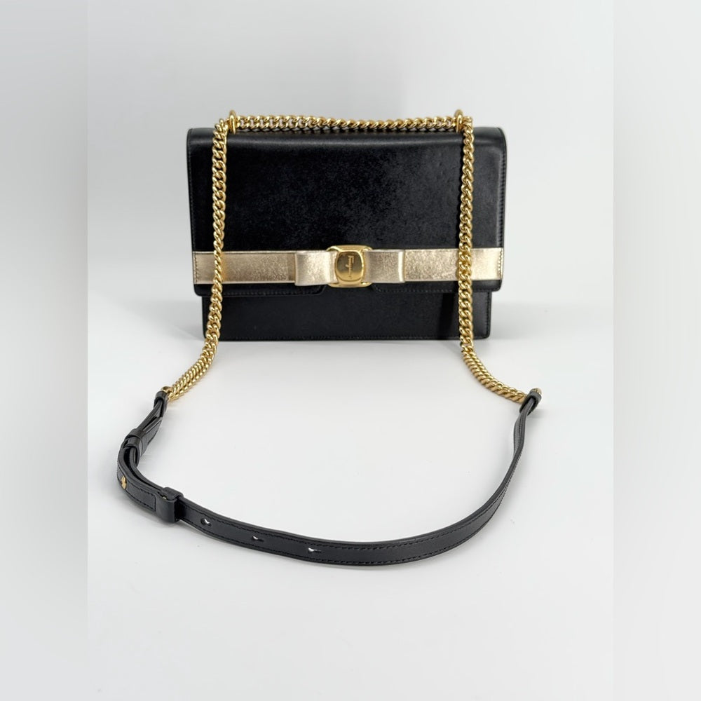 Salvatore Ferragamo Vara Bow Chain Flap Bag