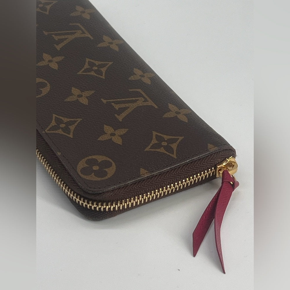 Louis Vuitton Clemence Monogram Canvas Fuchsia Wallet