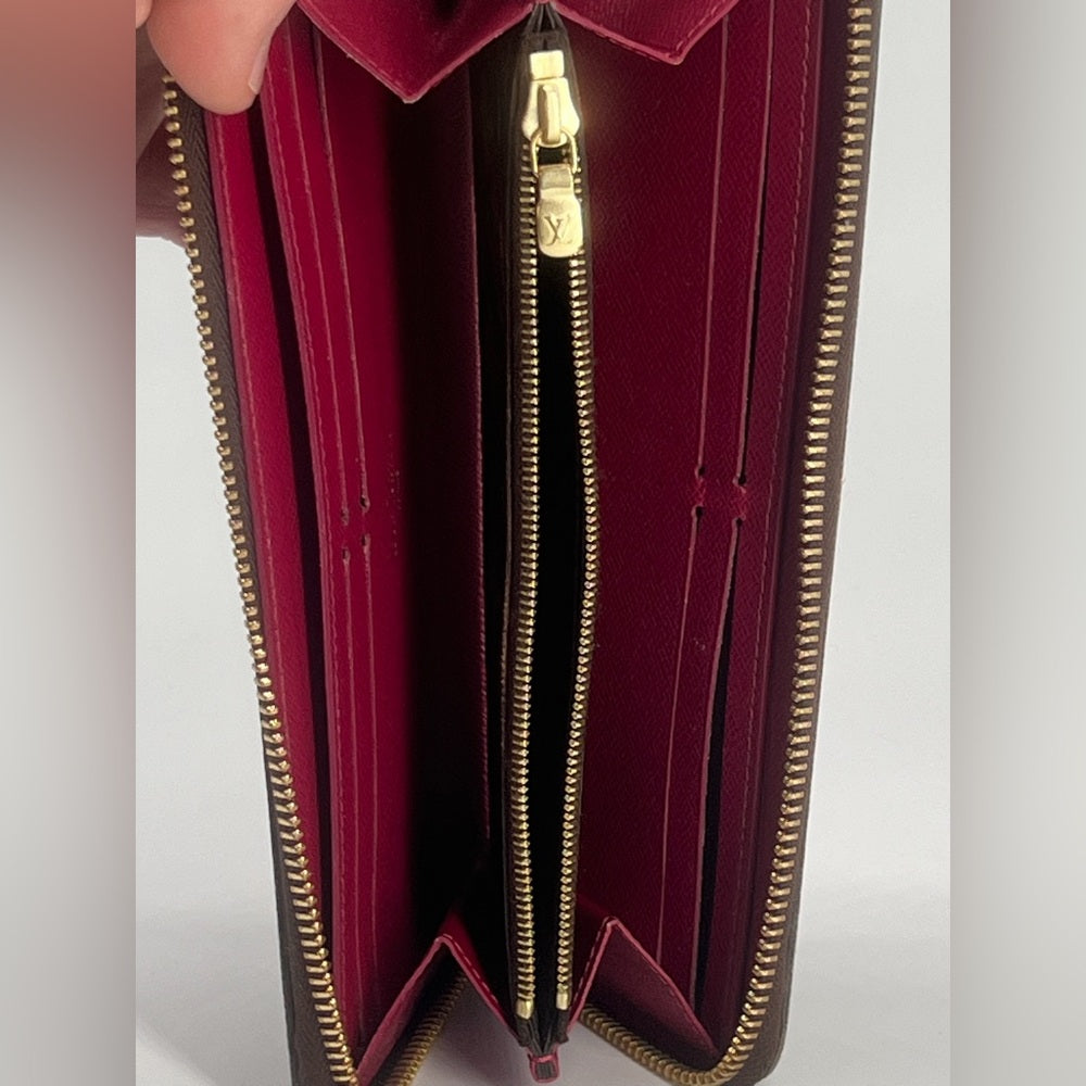 Louis Vuitton Clemence Monogram Canvas Fuchsia Wallet