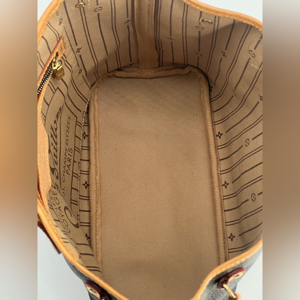 Louis Vuitton Neverfull PM Tote Monogram Brown Canvas Bag