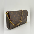 Louis Vuitton Felicie Pochette Brown Canvas Bag
