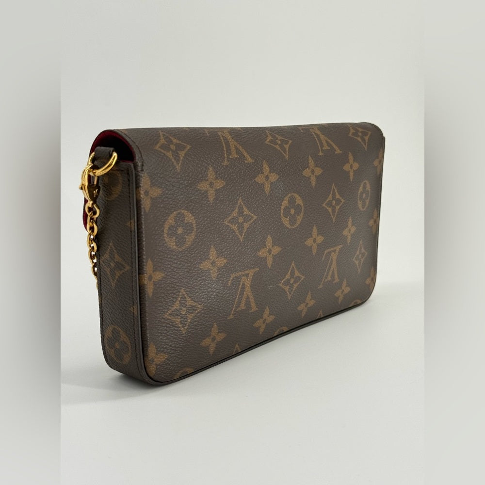 Louis Vuitton Felicie Pochette Brown Canvas Bag