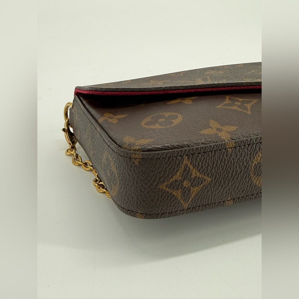 Louis Vuitton Felicie Pochette Brown Canvas Bag