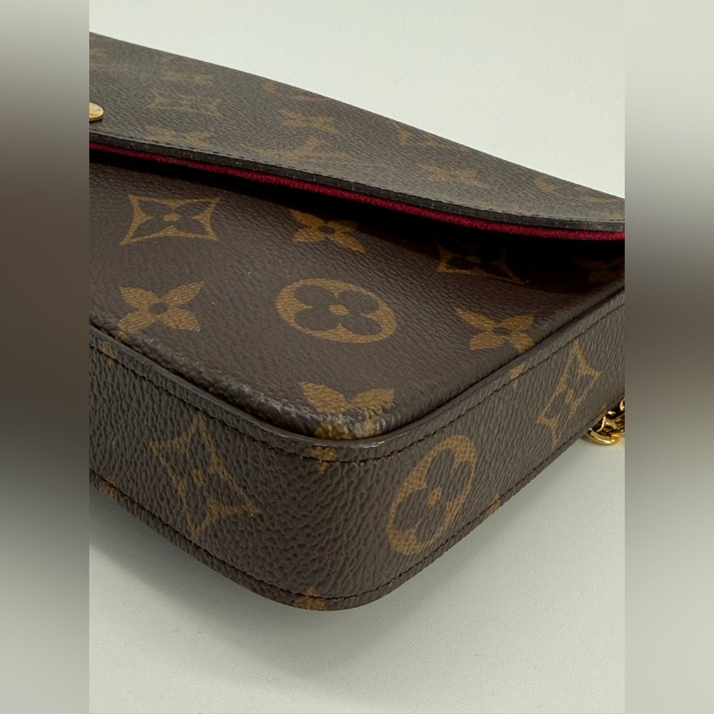 Louis Vuitton Felicie Pochette Brown Canvas Bag