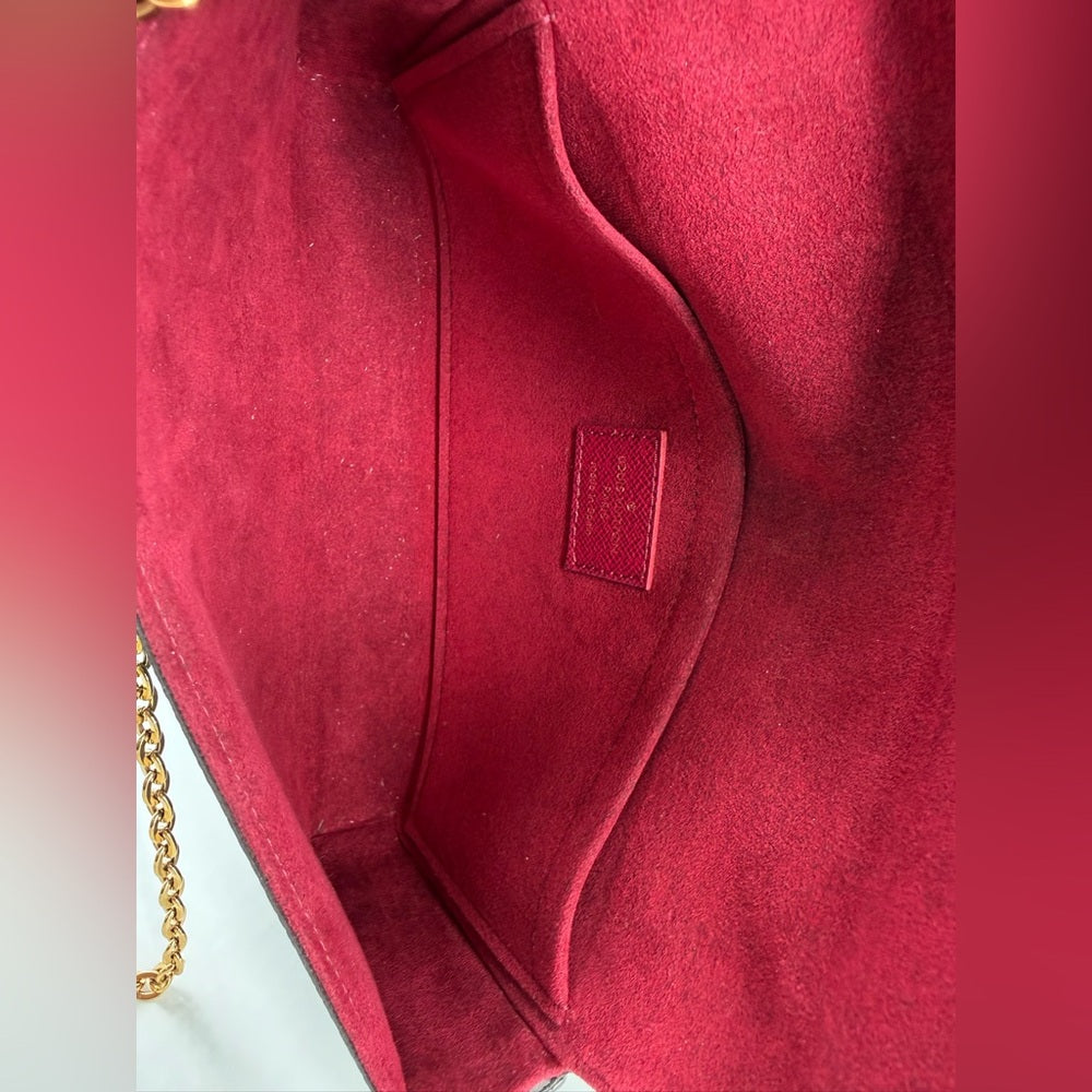 Louis Vuitton Felicie Pochette Brown Canvas Bag