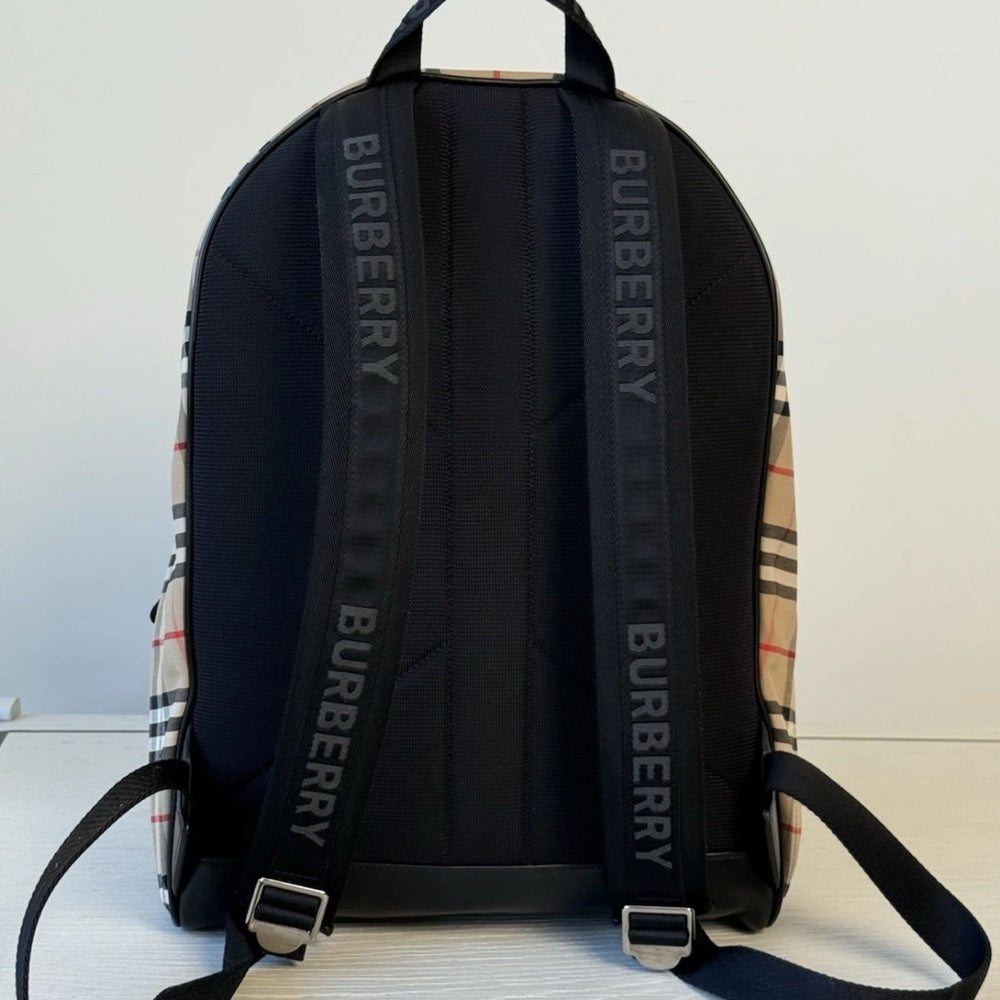 Burberry Jett Backpack Vintage Check Canvas Medium