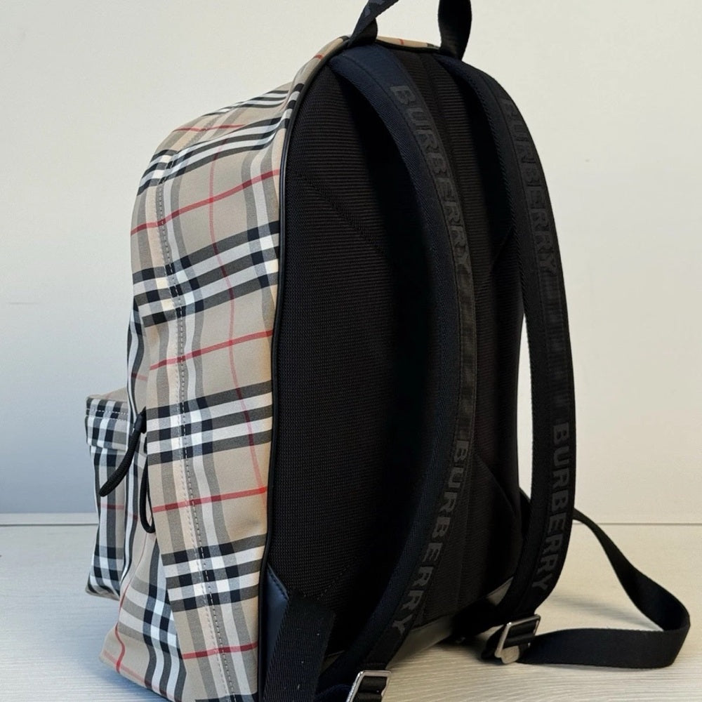Burberry Jett Backpack Vintage Check Canvas Medium