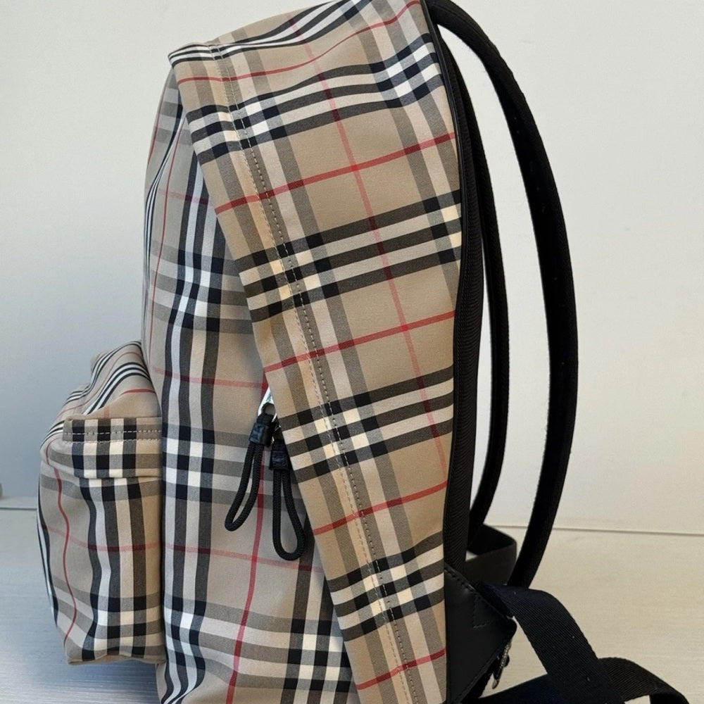 Burberry Jett Backpack Vintage Check Canvas Medium