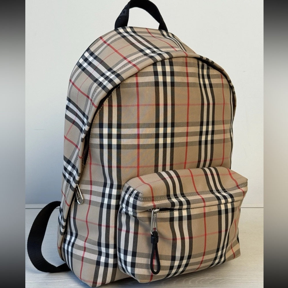 Burberry Jett Backpack Vintage Check Canvas Medium