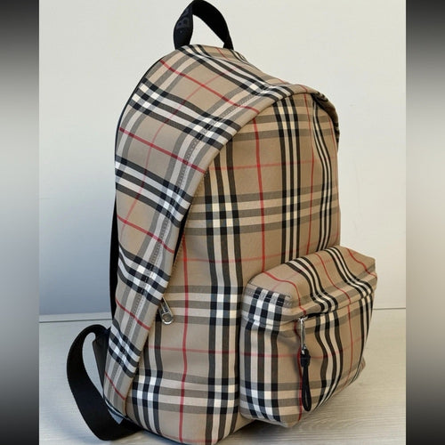 Burberry Jett Backpack Vintage Check Canvas Medium