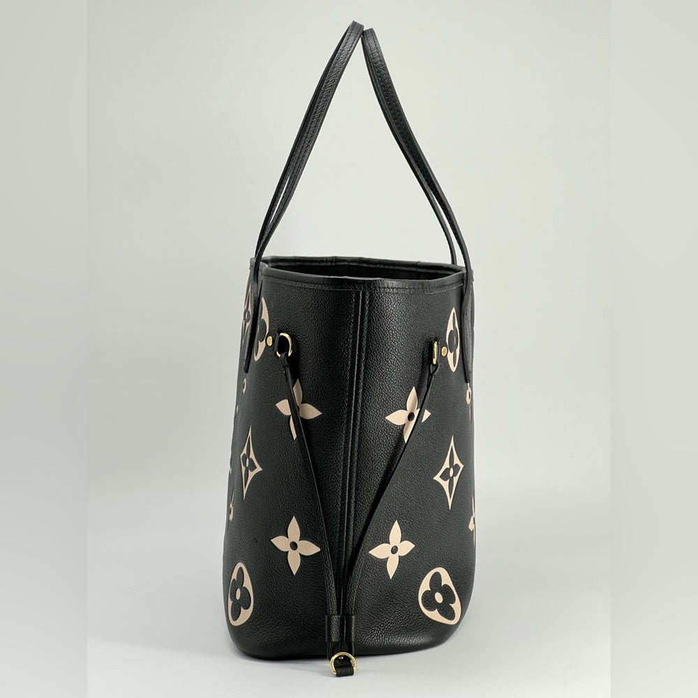Louis Vuitton Neverfull MM Tote Monogram Empreinte Leather Bag