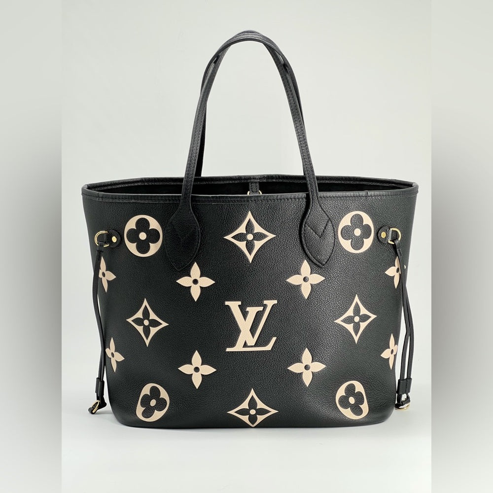Louis Vuitton Neverfull MM Tote Monogram Empreinte Leather Bag
