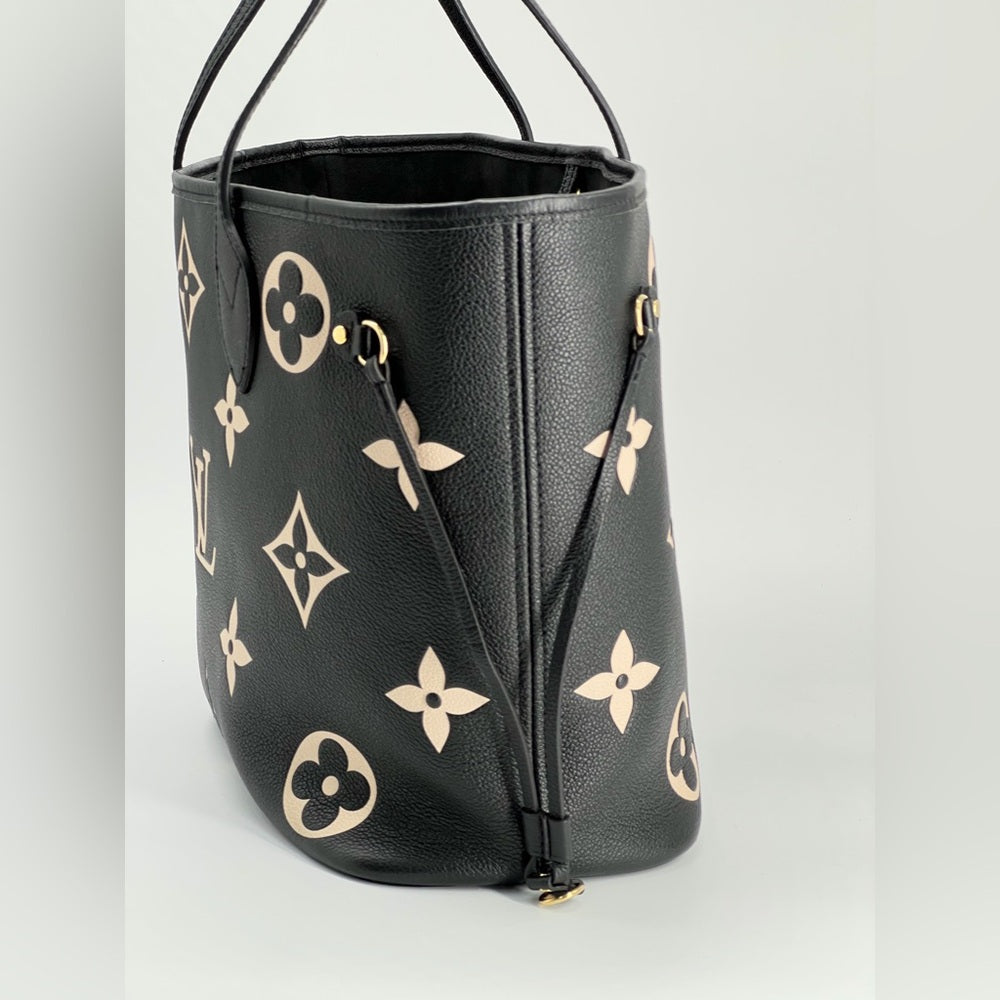 Louis Vuitton Neverfull MM Tote Monogram Empreinte Leather Bag