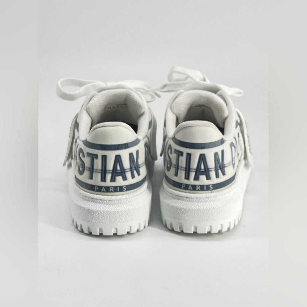 Christian Dior ID Sneaker White And Blue Technical Fabric Size EU34