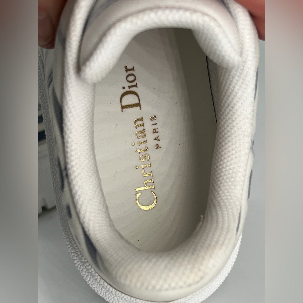 Christian Dior ID Sneaker White And Blue Technical Fabric Size EU34