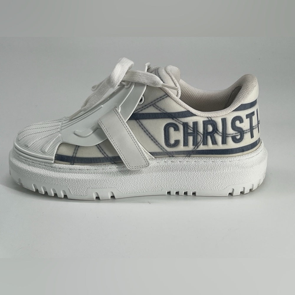 Christian Dior ID Sneaker White And Blue Technical Fabric Size EU34