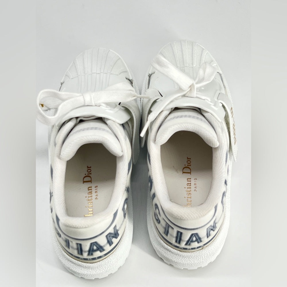 Christian Dior ID Sneaker White And Blue Technical Fabric Size EU34