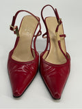 Gucci Patent Leather Slingback Pumps Red Size 7.5