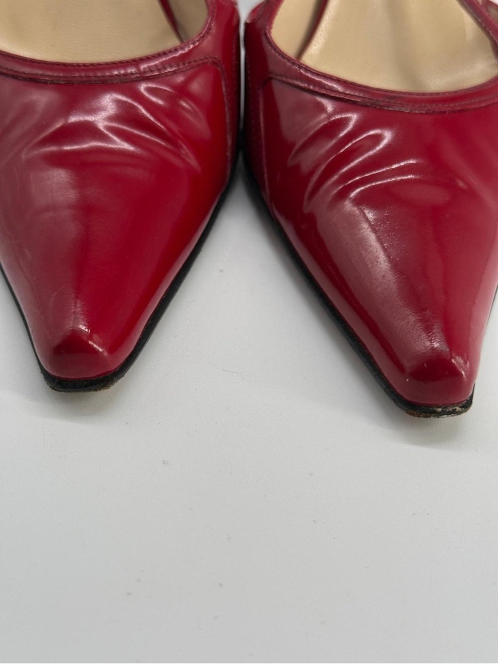 Gucci Patent Leather Slingback Pumps Red Size 7.5