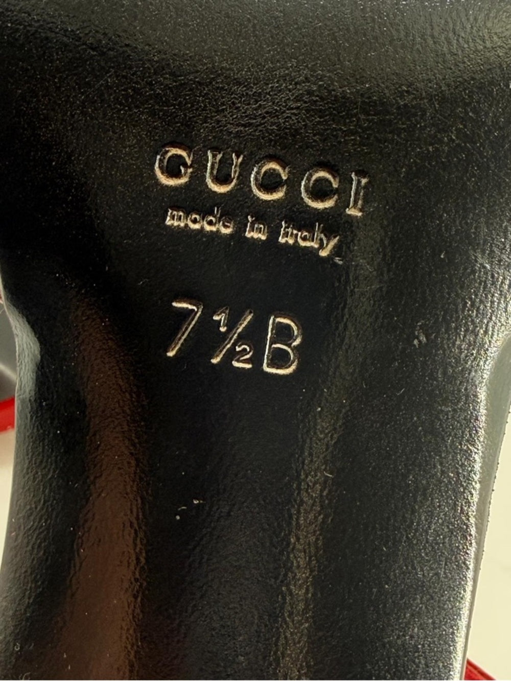 Gucci Patent Leather Slingback Pumps Red Size 7.5