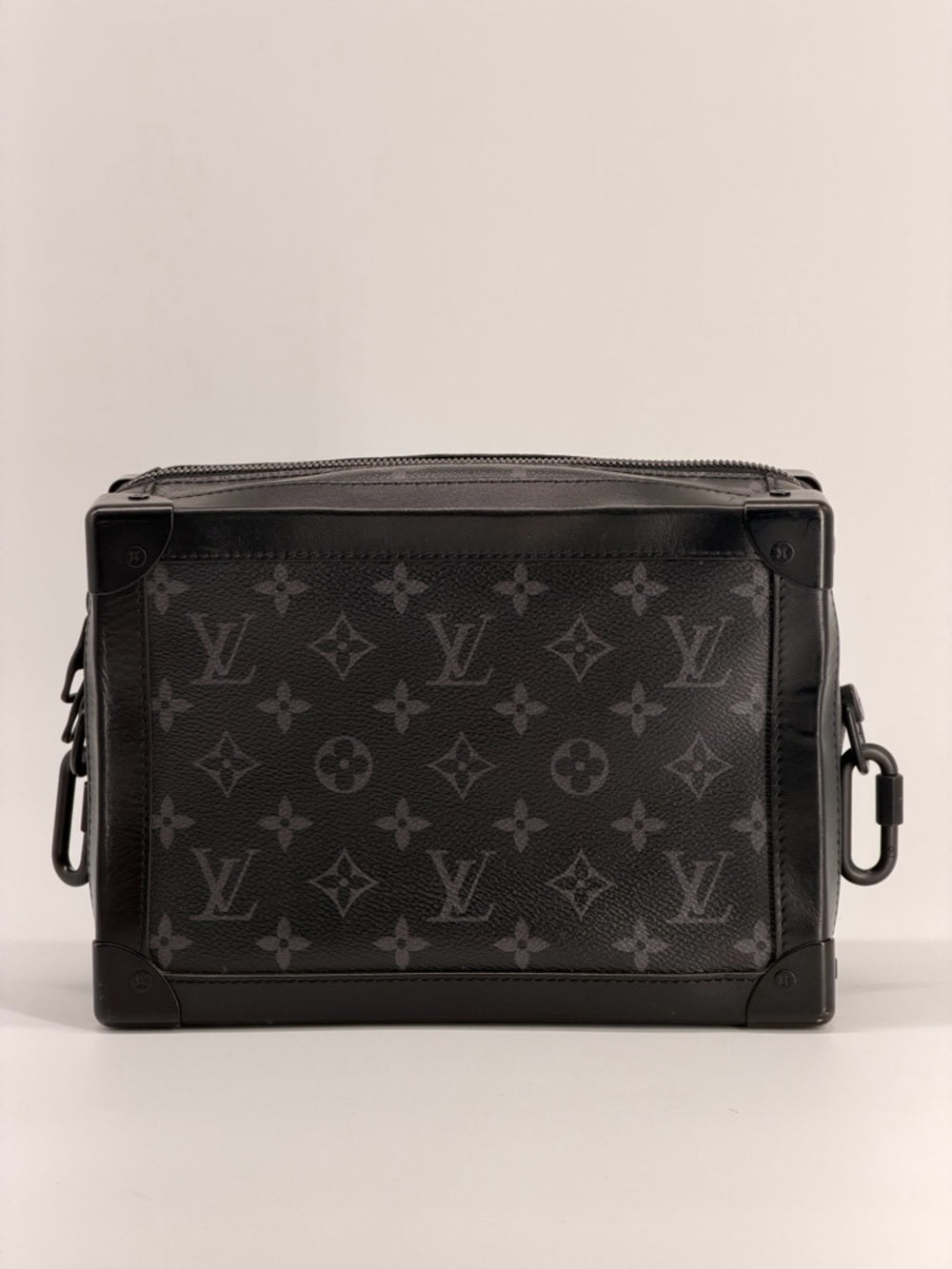 LOUIS VUITTON Soft Trunk Shoulder Bag Monogram eclipse canvas Black