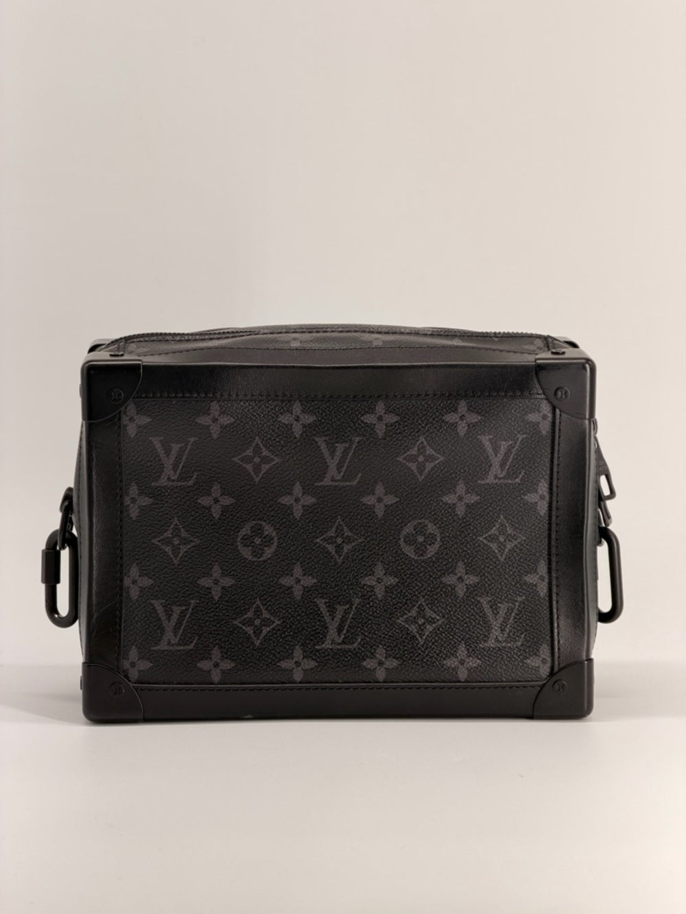 LOUIS VUITTON Soft Trunk Shoulder Bag Monogram eclipse canvas Black