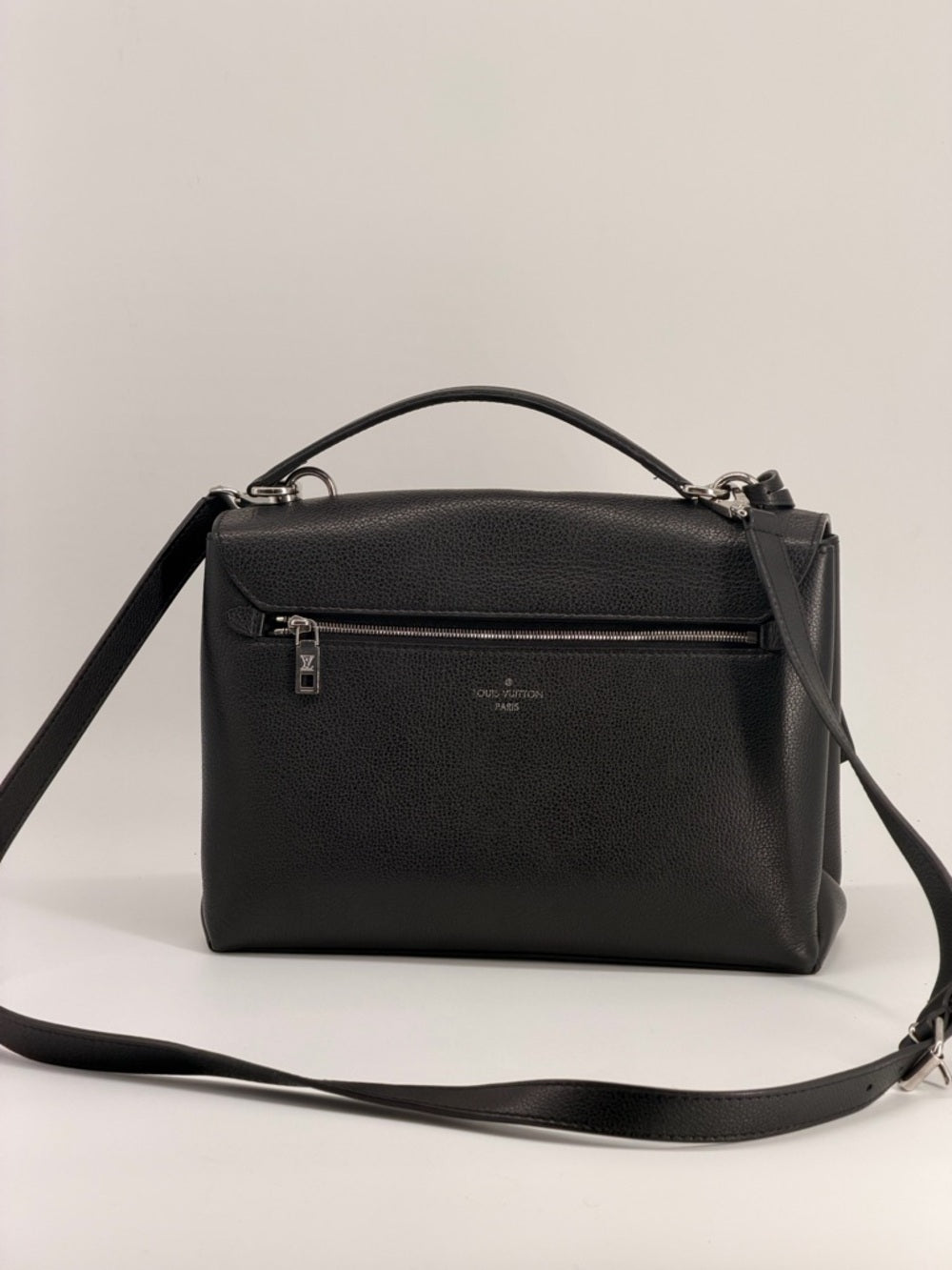 Louis Vuitton My Lockme Calfskin Top Handle Bag Black