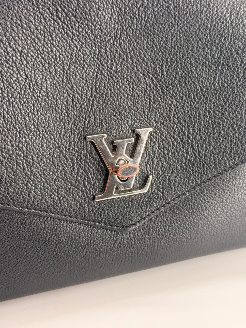 Louis Vuitton My Lockme Calfskin Top Handle Bag Black