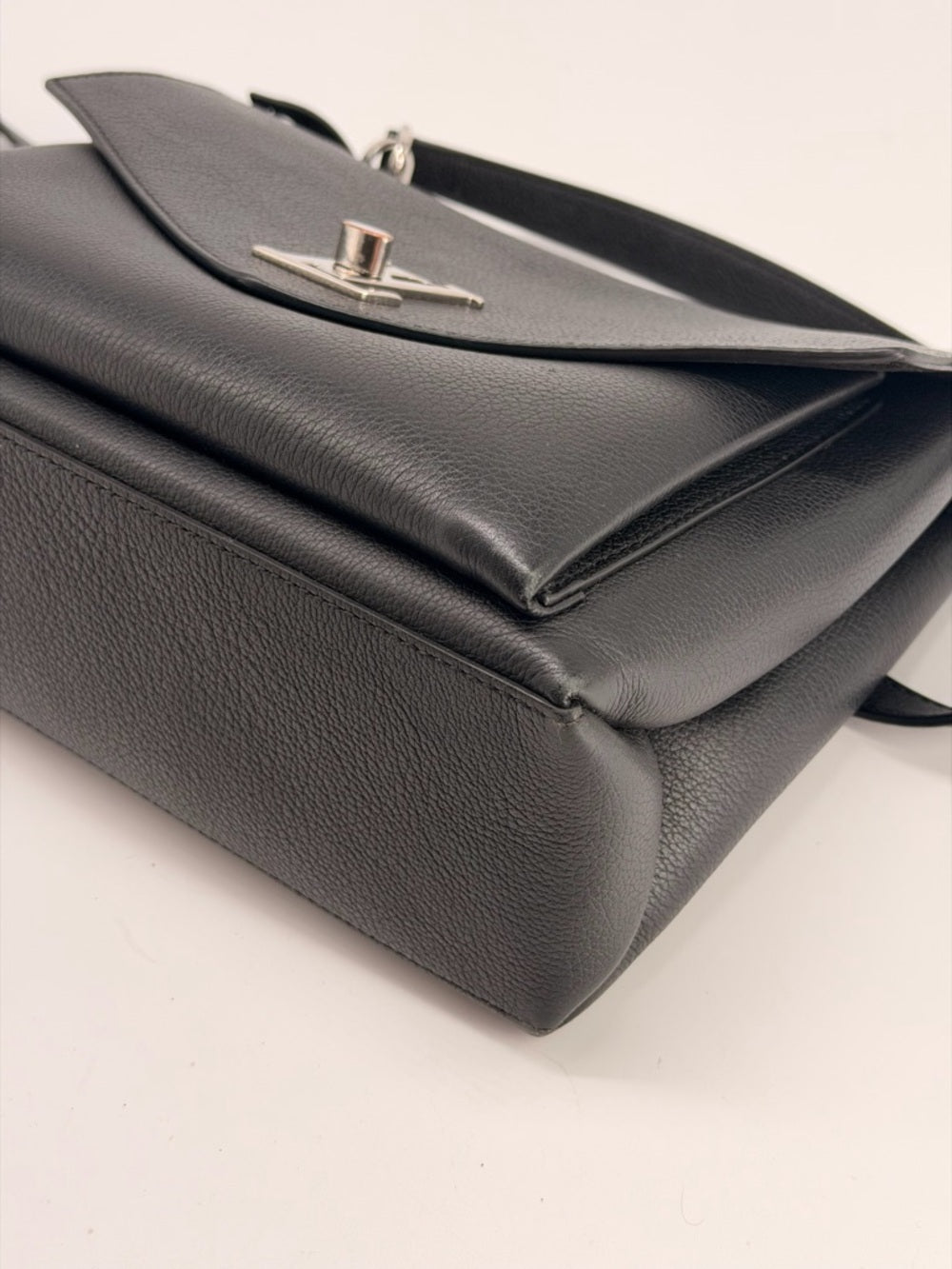 Louis Vuitton My Lockme Calfskin Top Handle Bag Black