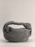 Bottega Veneta Intrecciato Suede Teen Jodie Hobo Bag Gray