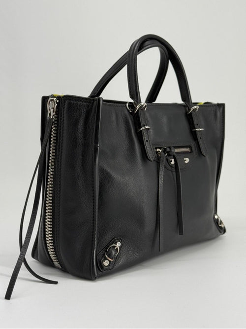 Balenciaga Mini Papier A4 Two Tone Black Leather Shoulder Bag