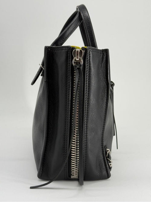 Balenciaga Mini Papier A4 Two Tone Black Leather Shoulder Bag
