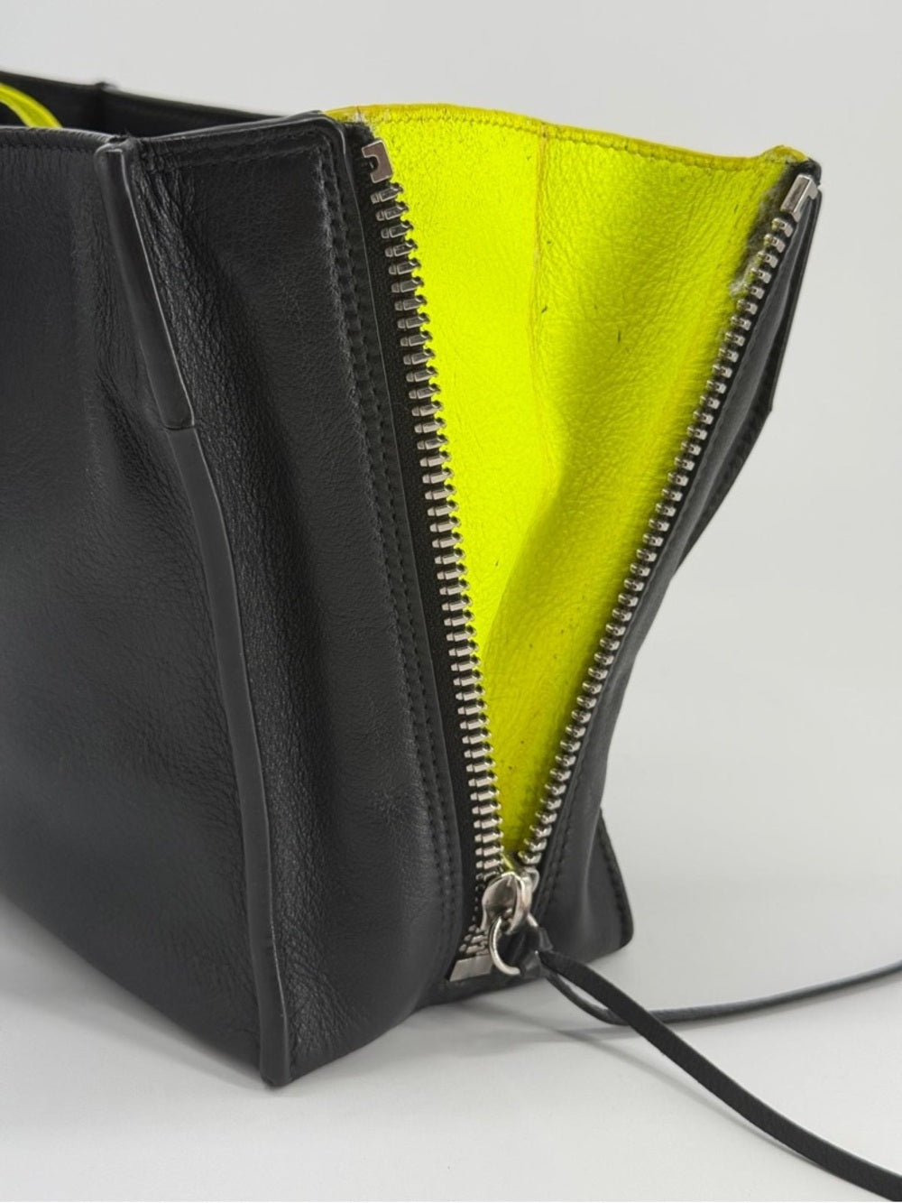 Balenciaga Mini Papier A4 Two Tone Black Leather Shoulder Bag