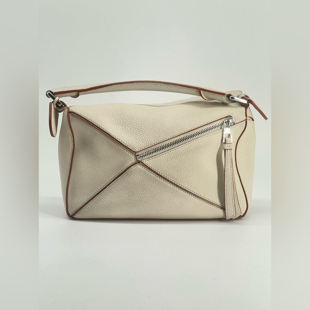 Loewe Puzzle Small Beige Leather Shoulder bag