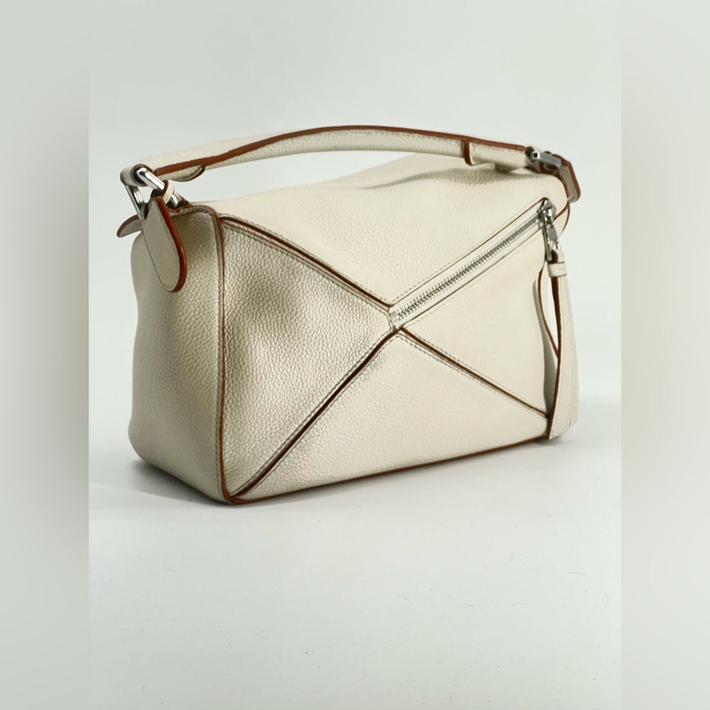 Loewe Puzzle Small Beige Leather Shoulder bag