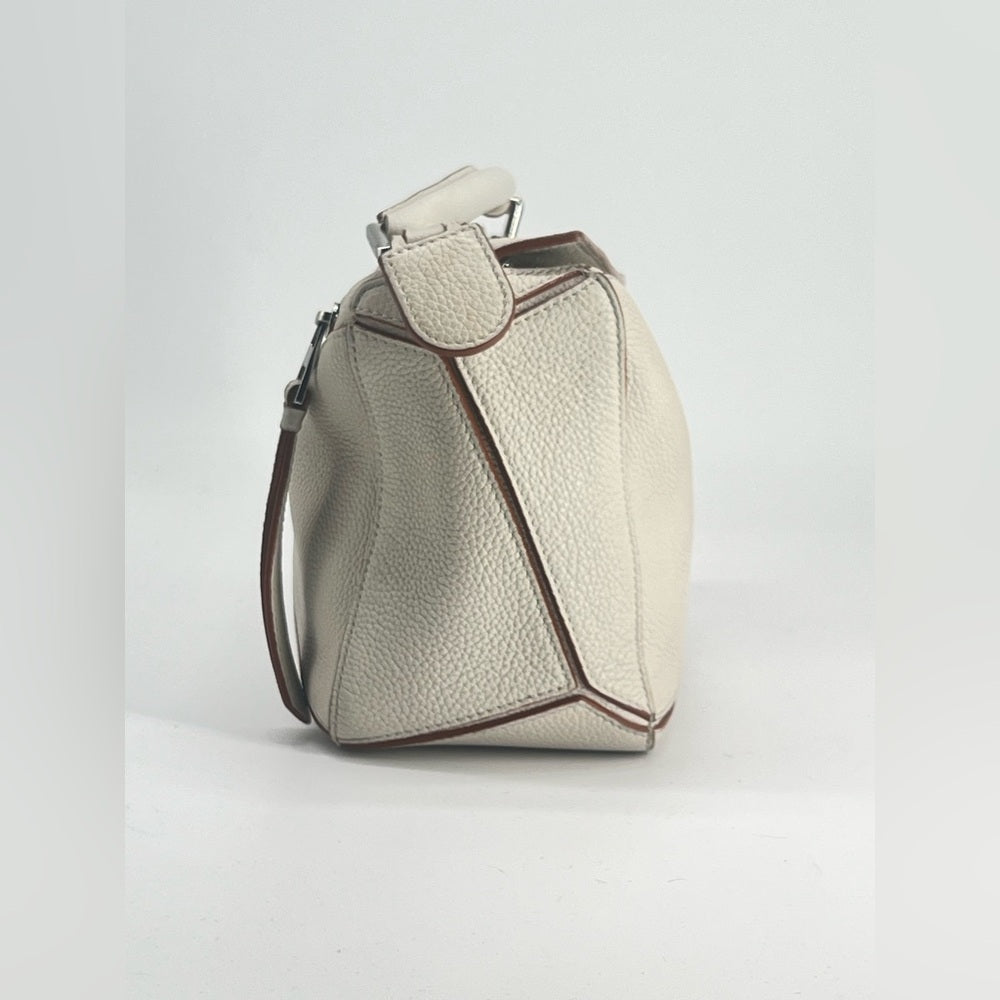 Loewe Puzzle Small Beige Leather Shoulder bag
