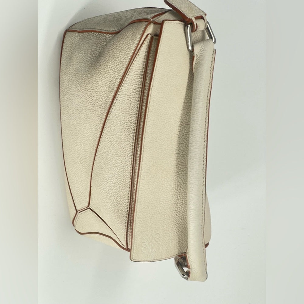 Loewe Puzzle Small Beige Leather Shoulder bag