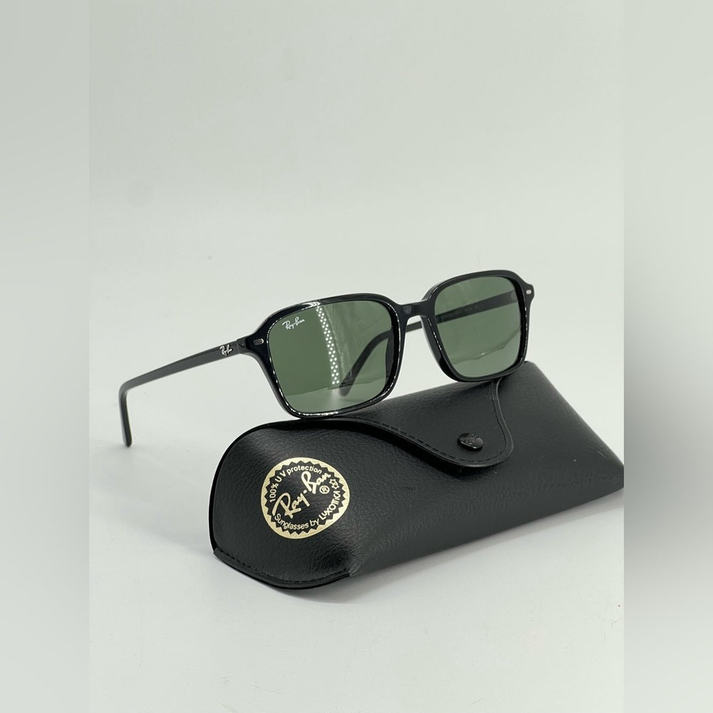 Ray-Ban Raimond RB2231 Sunglasses Featuring A Black Frame and Green Lenses 56x18