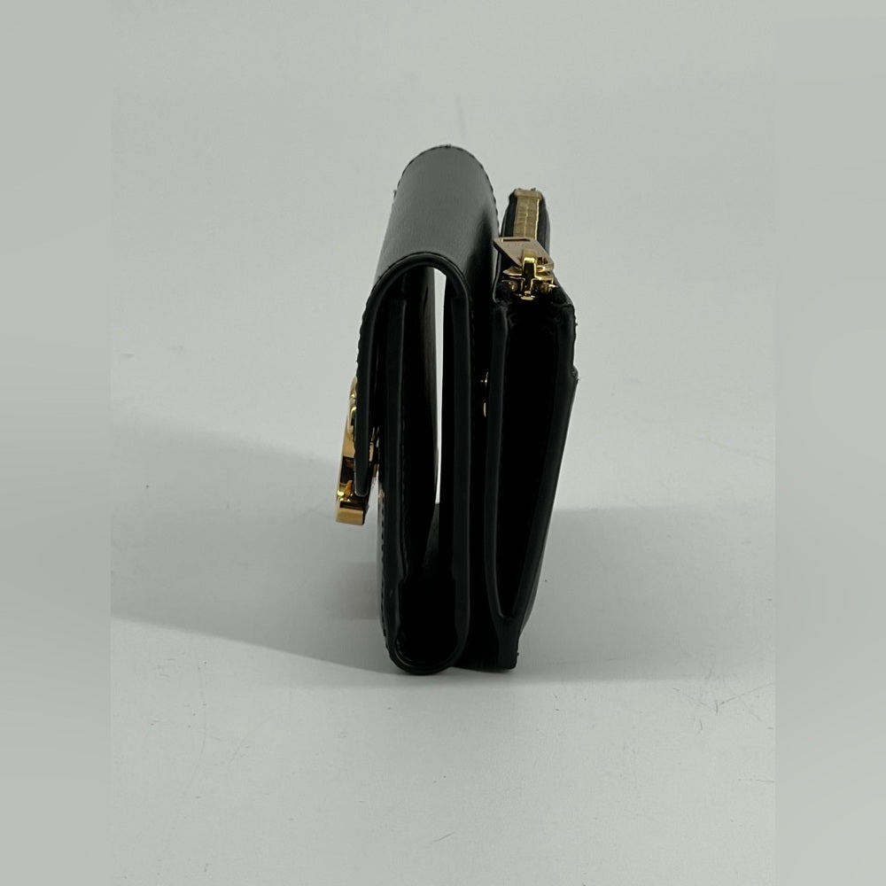 Celine Wallet With Coin Triomphe In Black Leather