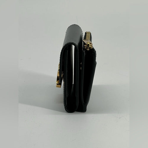 Celine Wallet With Coin Triomphe In Black Leather