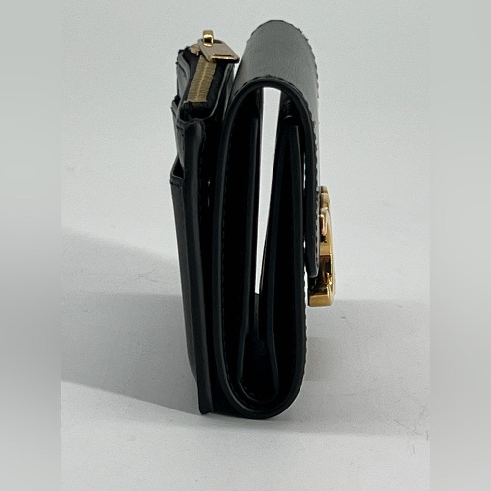 Celine Wallet With Coin Triomphe In Black Leather