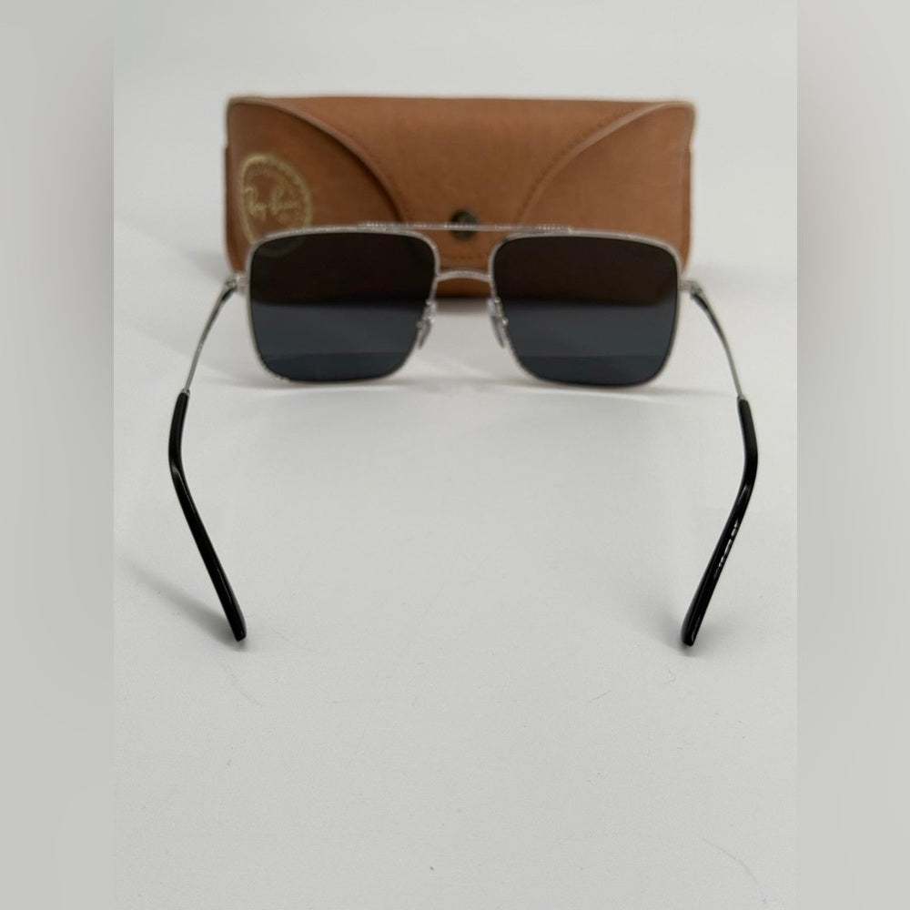 RAY-BAN Ari 56-16 Silver Frame/Blue Polarized Lenses Sunglasses