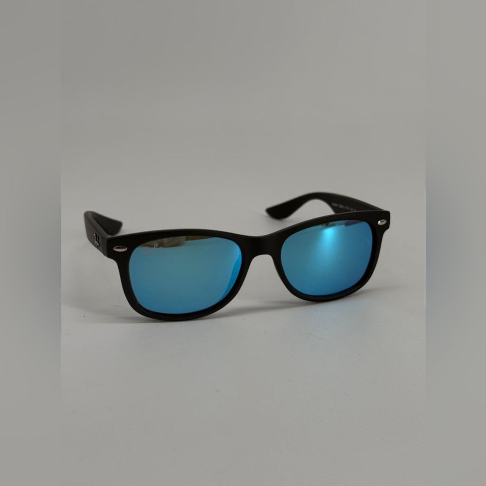 RAY-BAN JUNIOR RJ 9052S 100S/55 Sunglasses Black Frame Blue Lenses 47-15