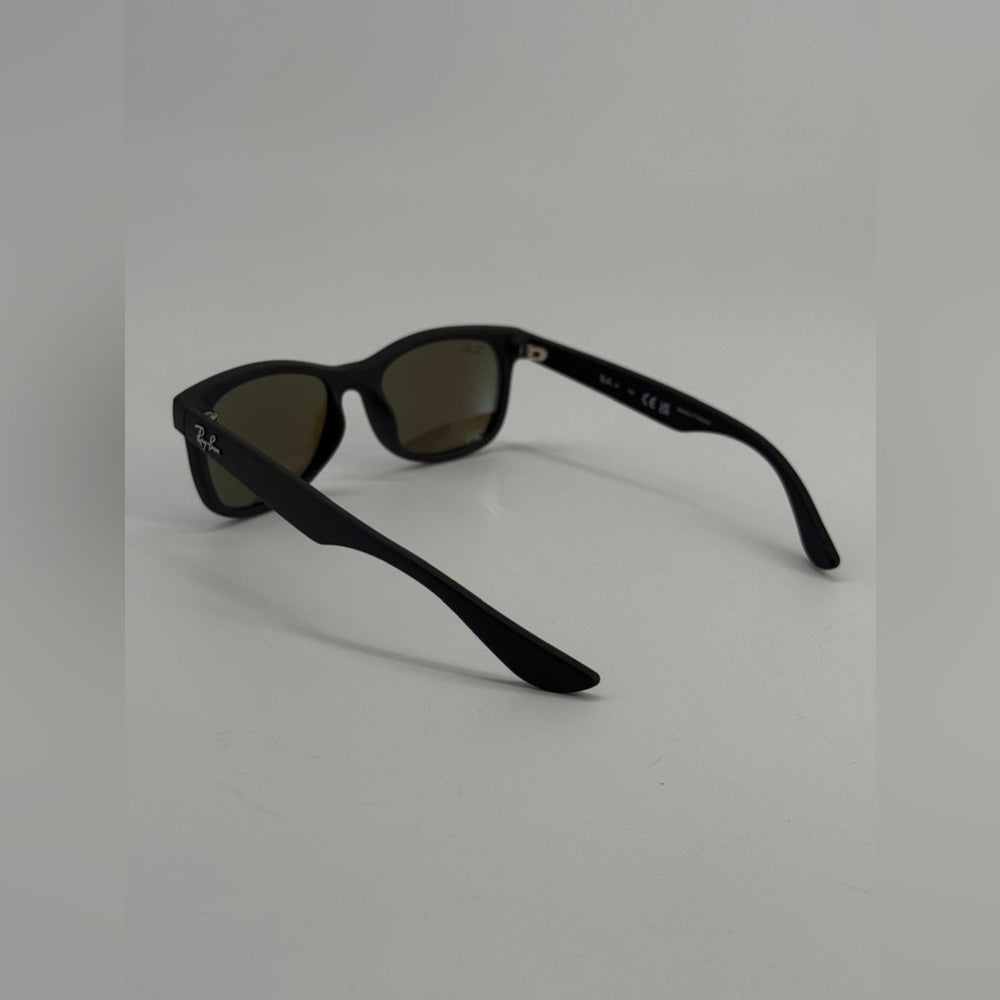 RAY-BAN JUNIOR RJ 9052S 100S/55 Sunglasses Black Frame Blue Lenses 47-15