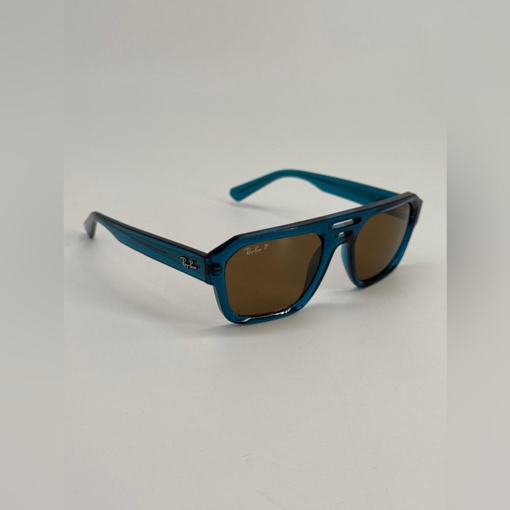 Ray-Ban Corrigan Polarized Sunglasses Blue Brown 54/20
