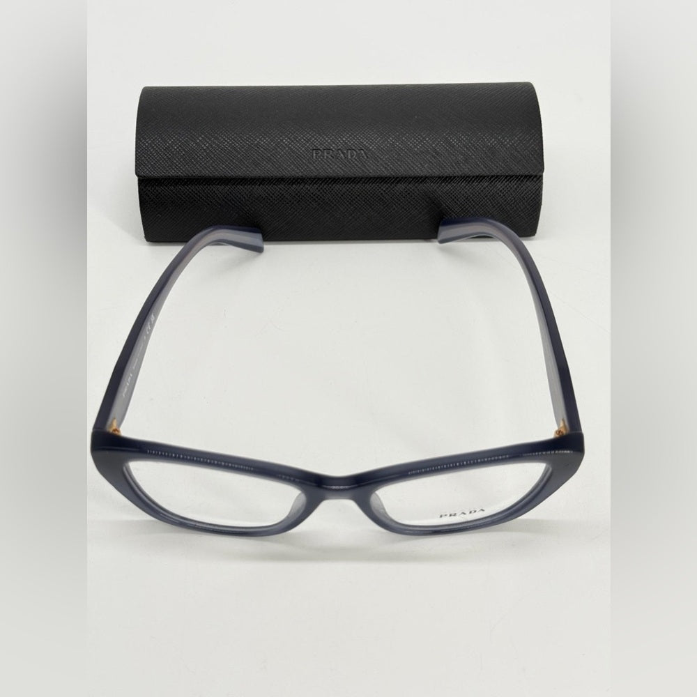 Prada Navy VPR 19W 53-17 07Q-101 140 Eyeglasses Blue Frame
