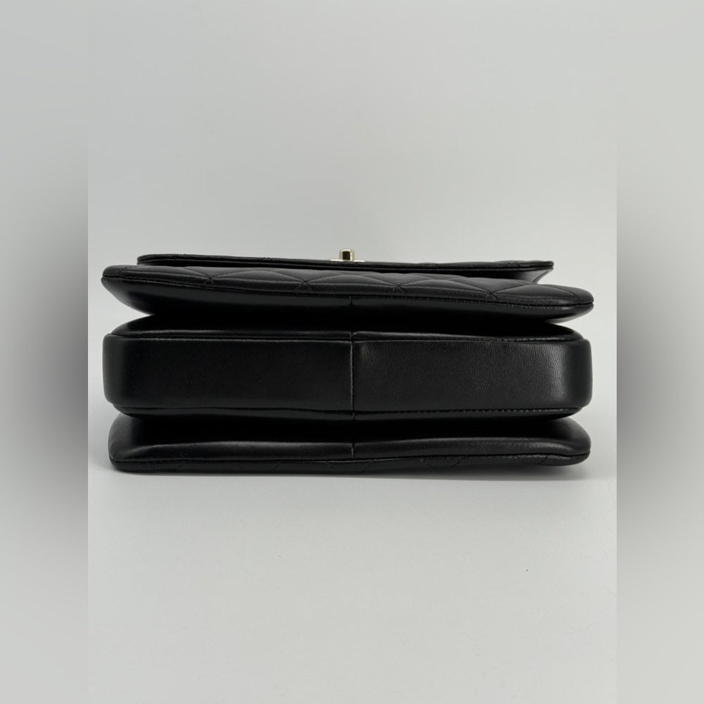 Chanel Trendy CC Small Black Lambskin Top Handle Bag